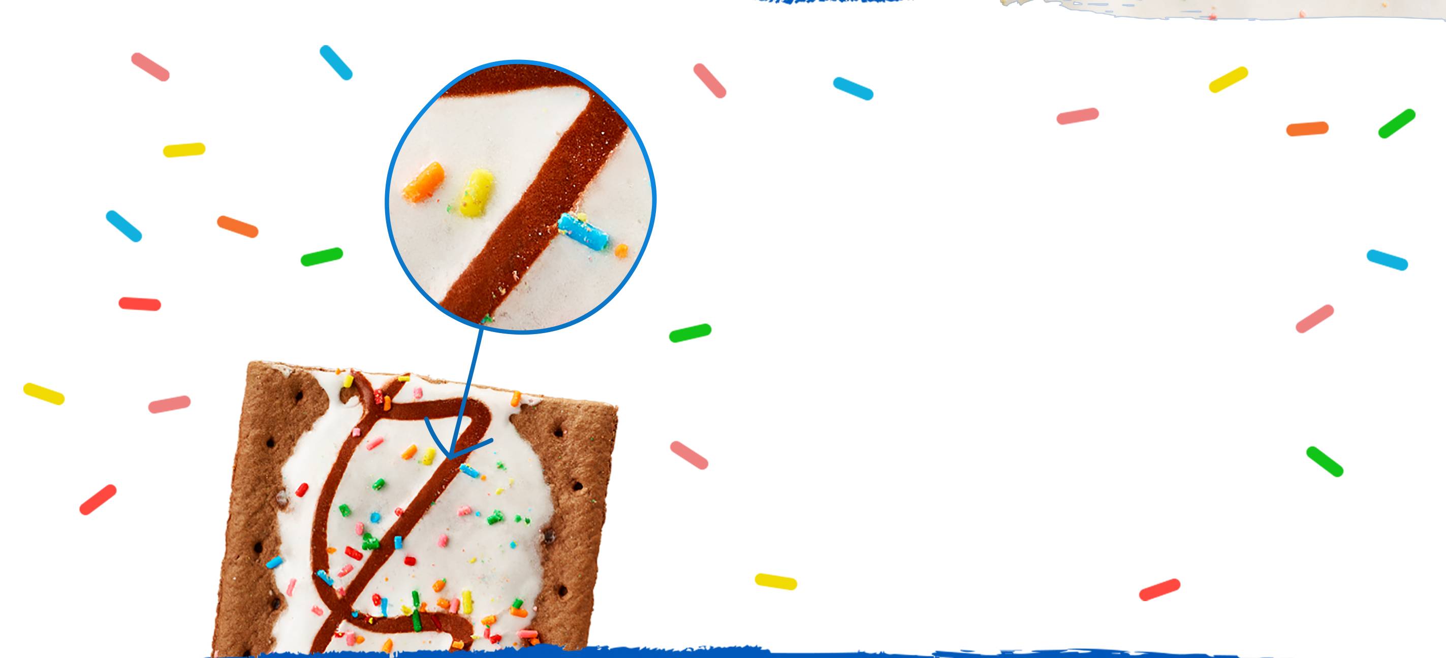 close-up of pop tart sprinkles